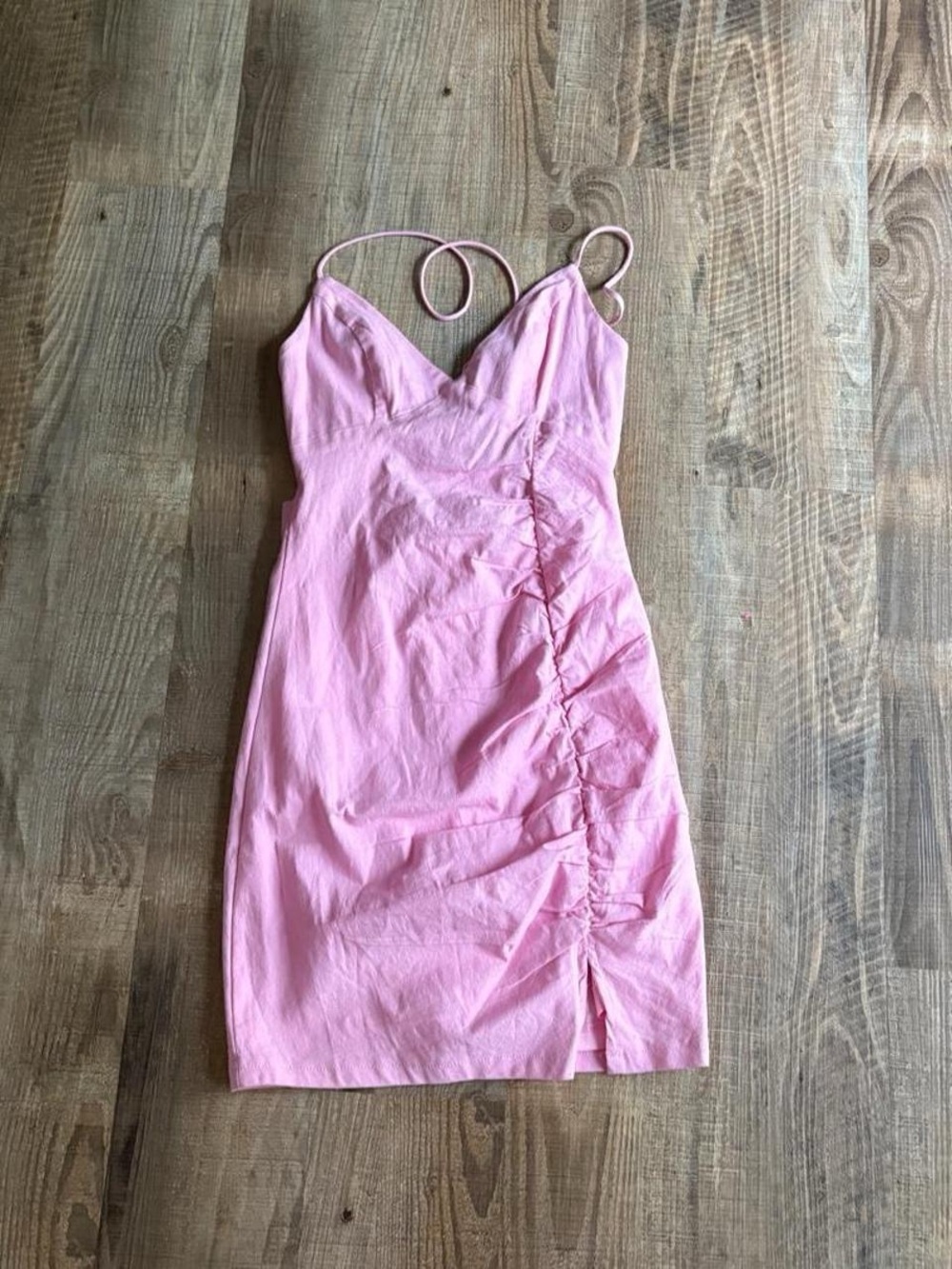 Princess Polly Light Pink Ruched Mini Dress
